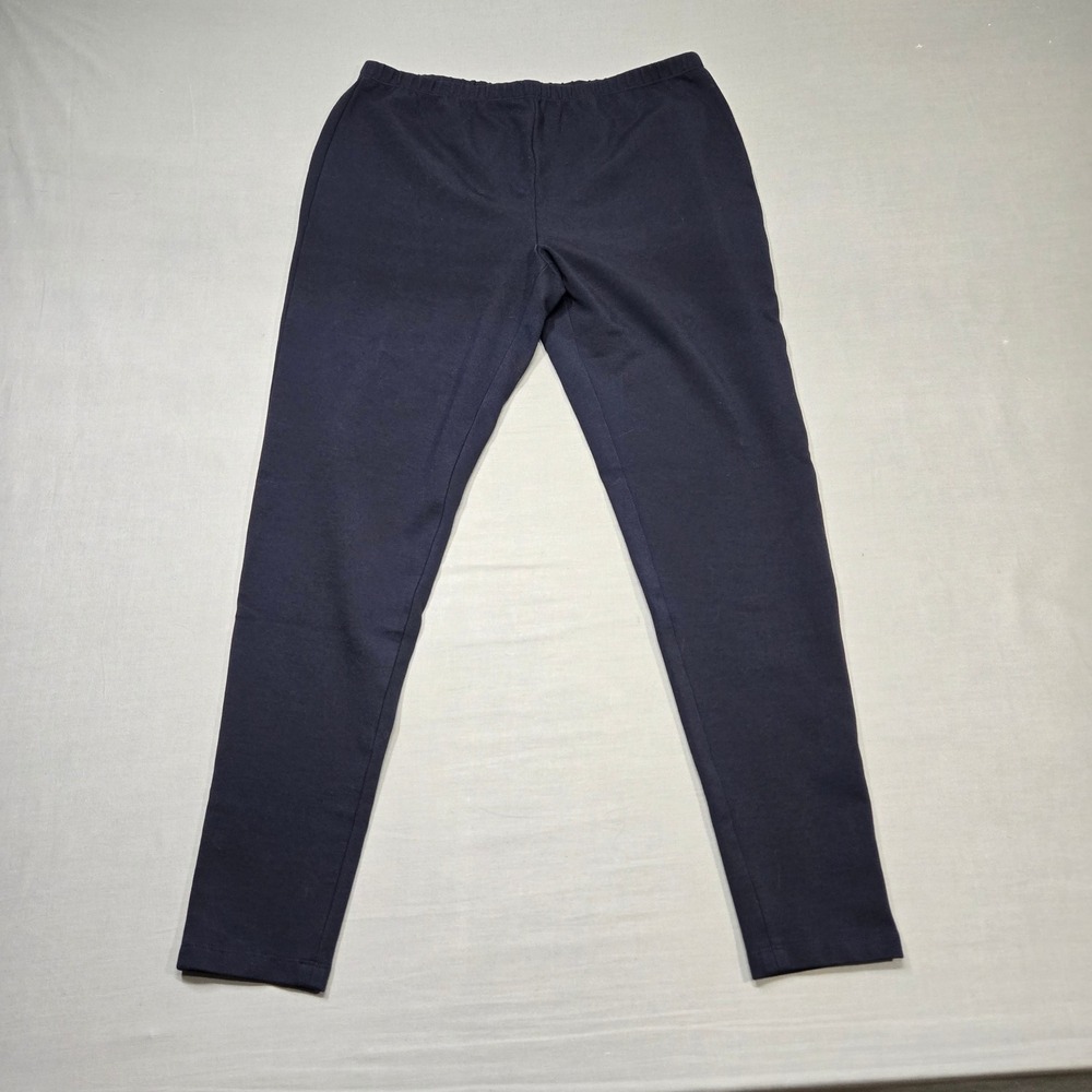 Lafayette 148 New‎ York Women Navy Stretch Pull On Ankle Pants Size Large